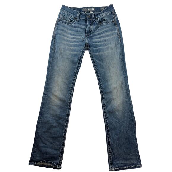 BKE Aiden Men's Bootleg 27R Jeans 30" inseam Faded Whiskers Patina - Picture 1 of 13